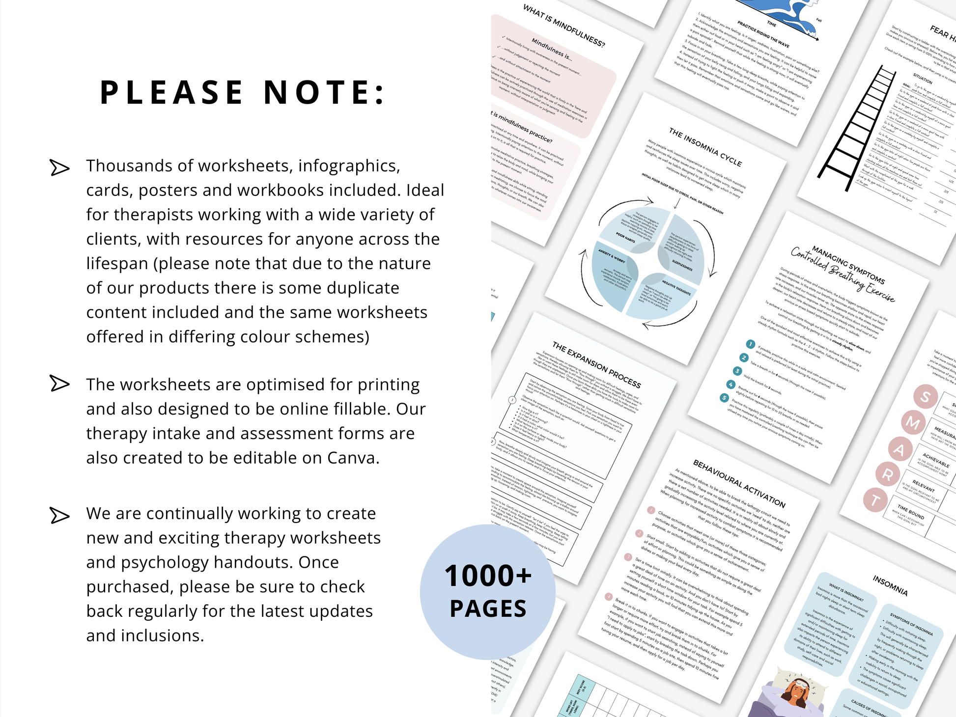 Complete Psychology Worksheets – Whole Shop Bundle