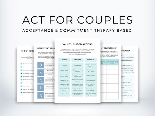 ACT Worksheets for Couples Therapy PDF