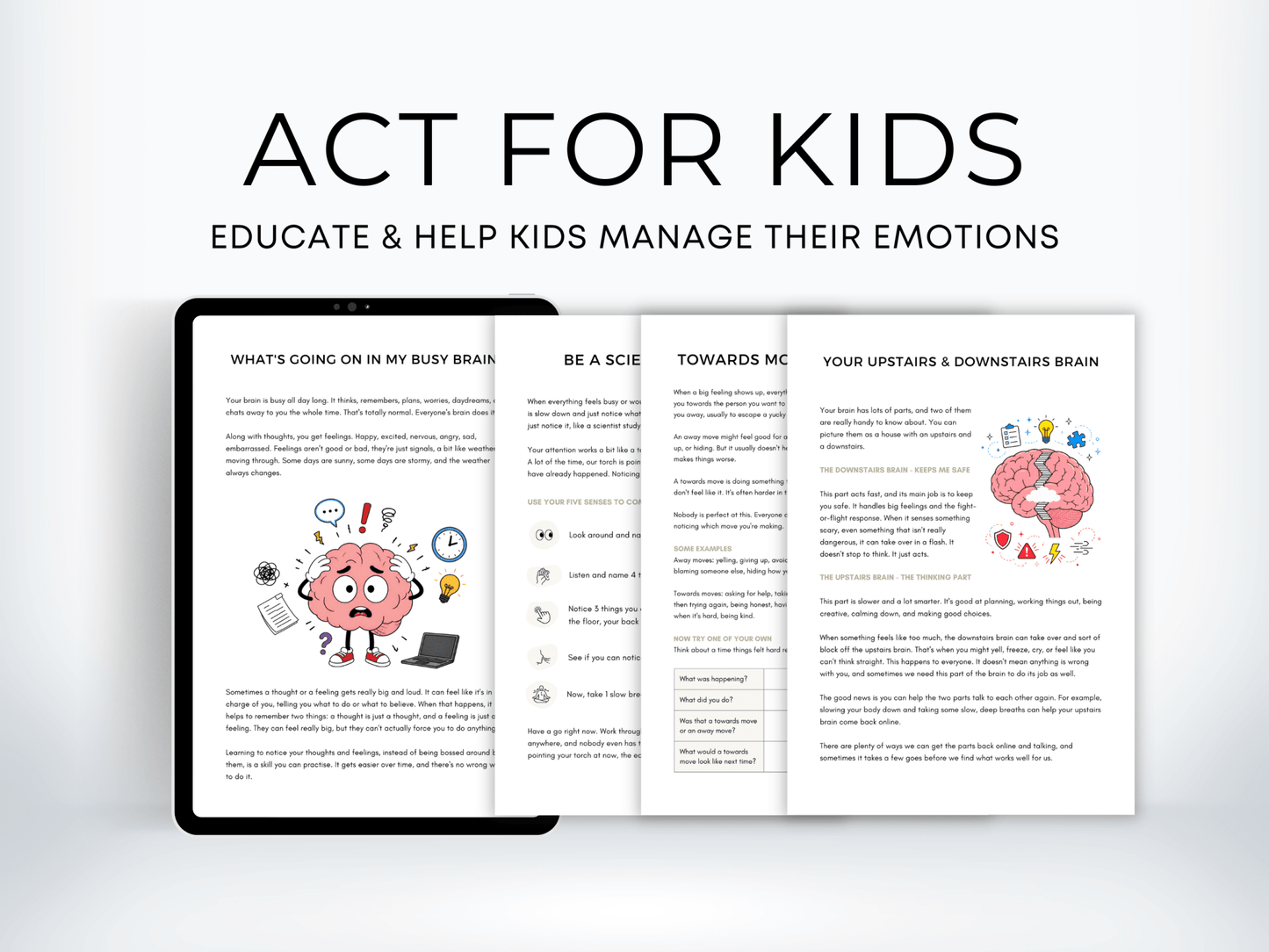 ACT for Kids Worksheets Bundle - My Thriving Mind