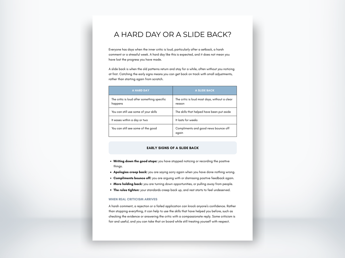 A Hard Day or a Slide Back PDF