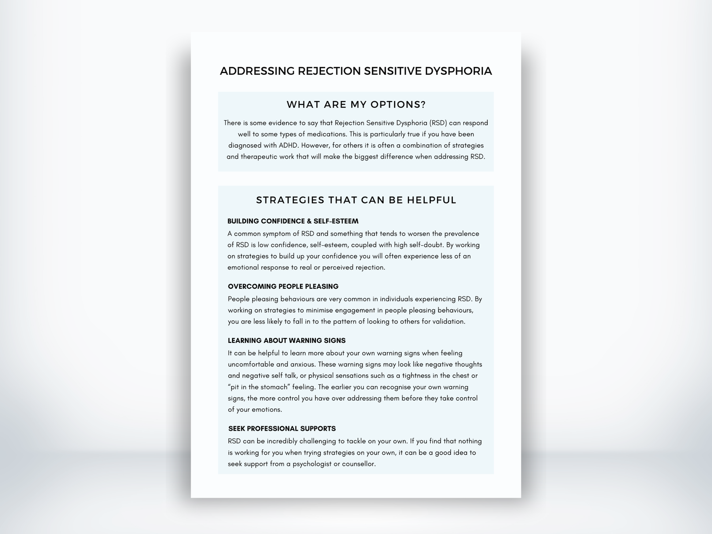 Addressing Rejection Sensitive Dysphoria PDF