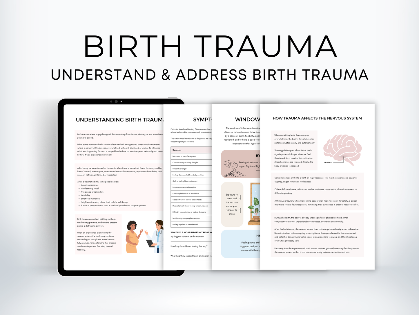 Birth Trauma & Perinatal Mental Health Worksheets
