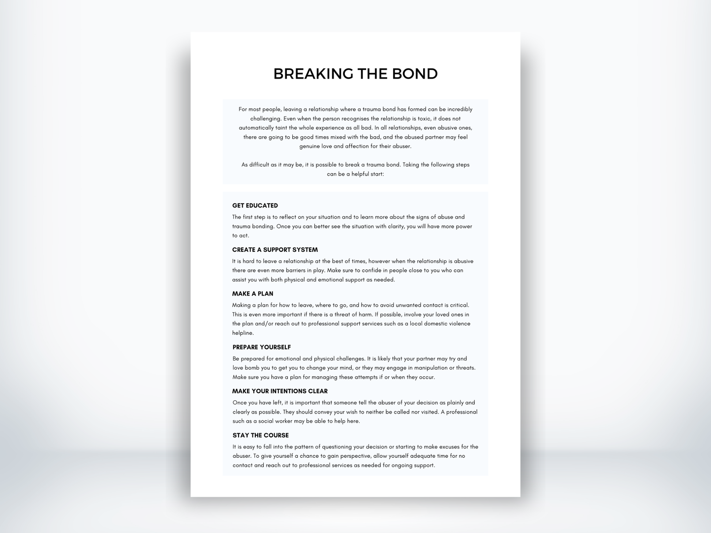 Breaking The Trauma Bond PDF