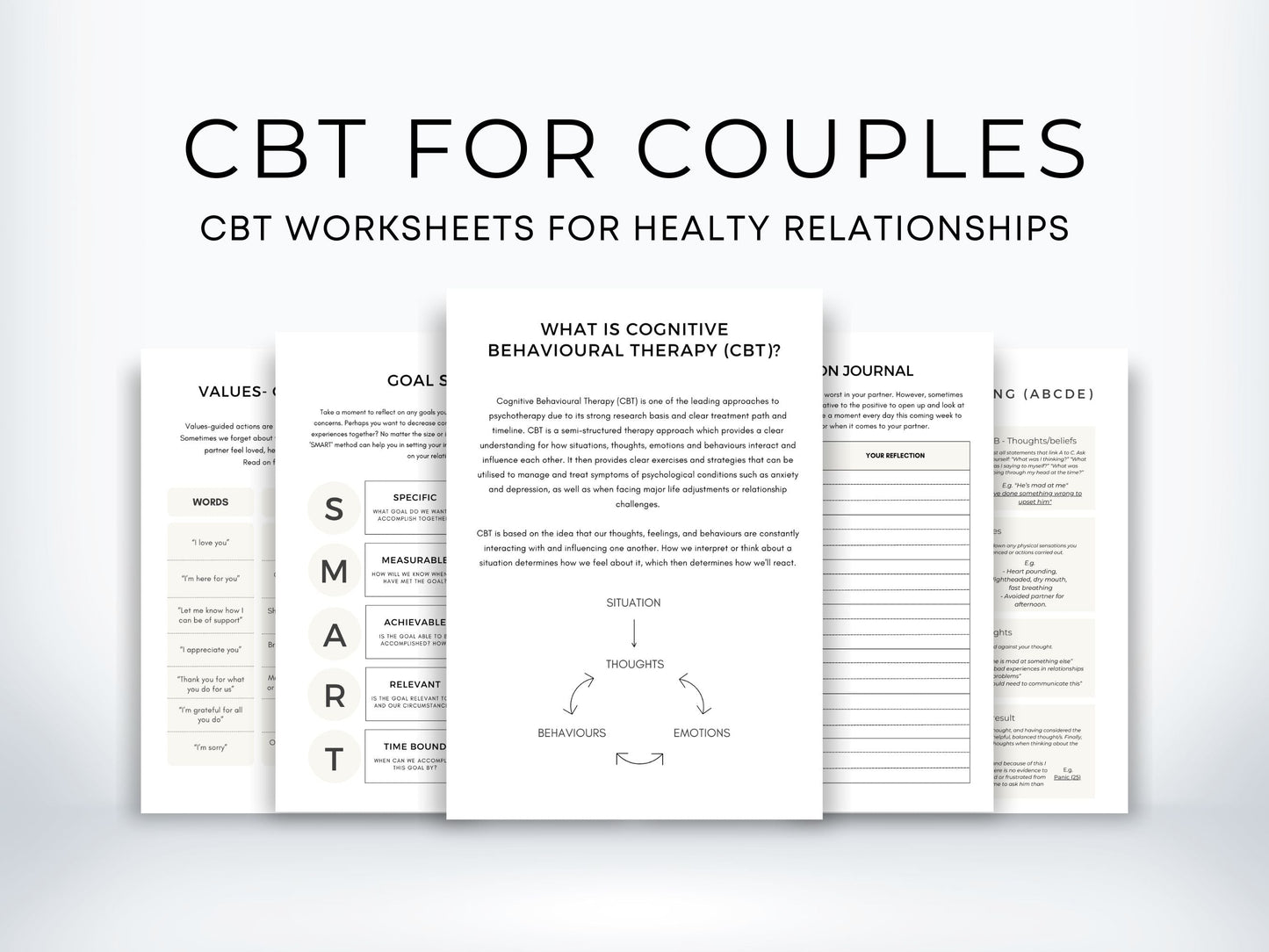CBT Worksheets for Couples Therapy PDF