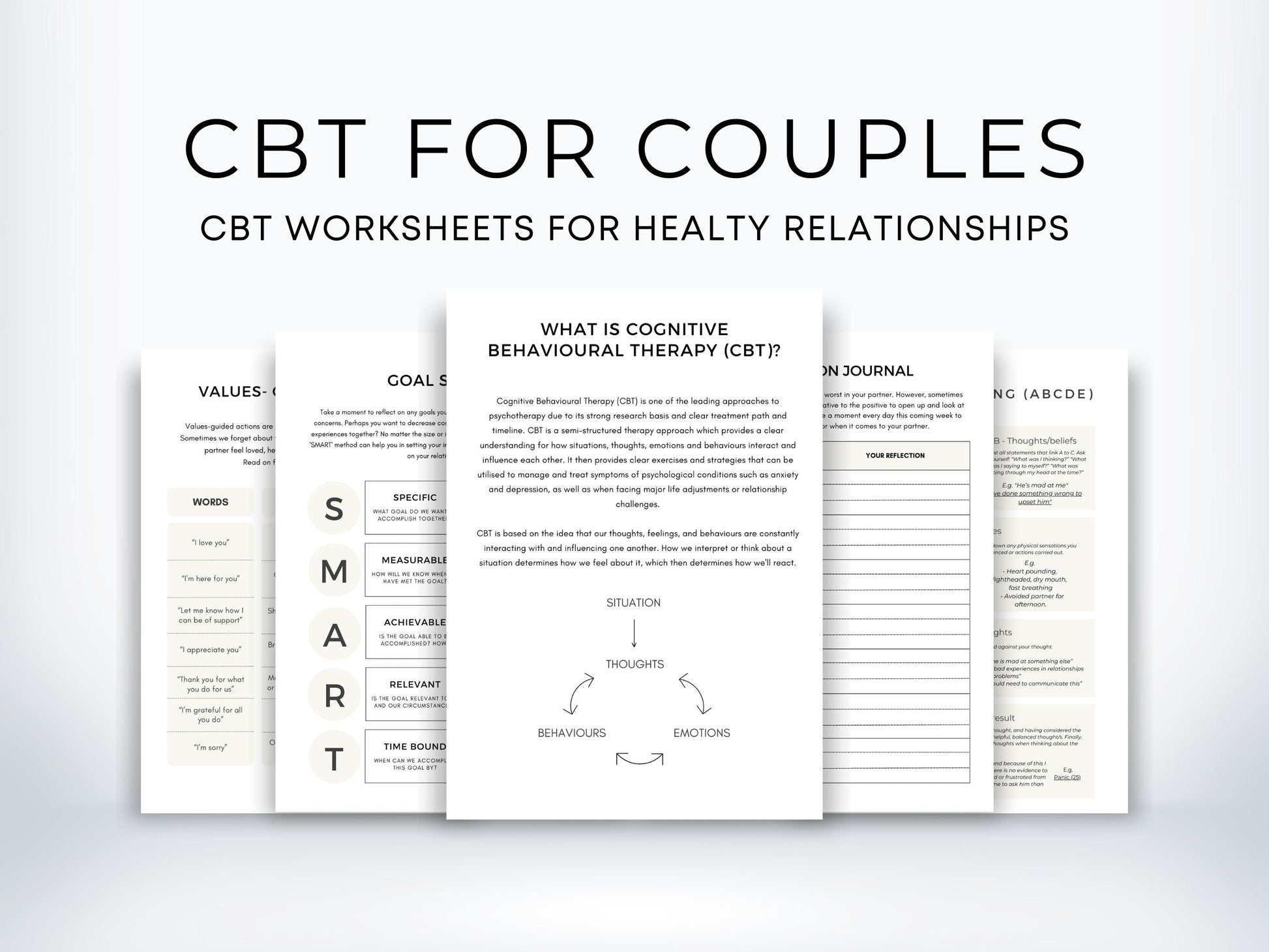 CBT Worksheets for Couples Therapy PDF