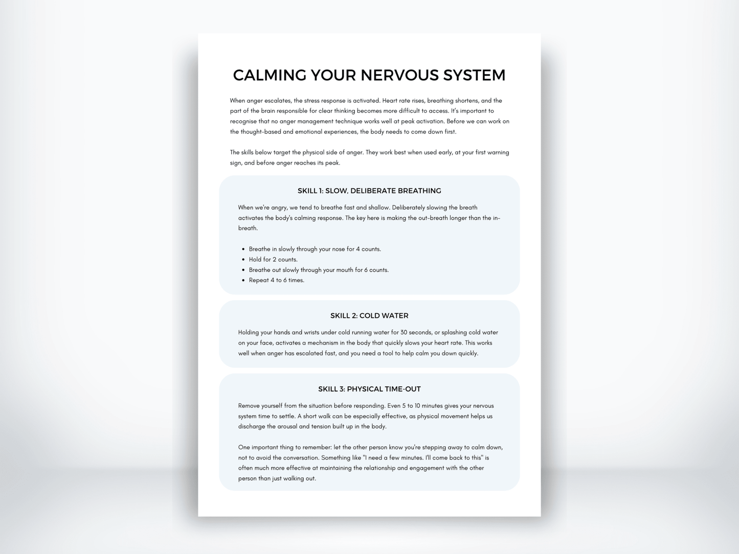 Calming Your Nervous System PDF - My Thriving Mind