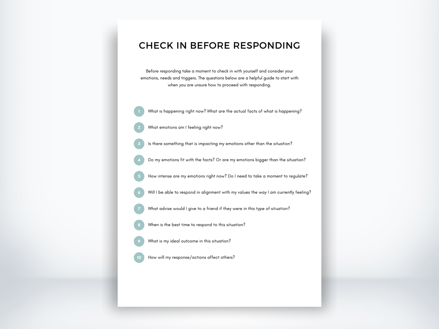 Check In Before Responding PDF