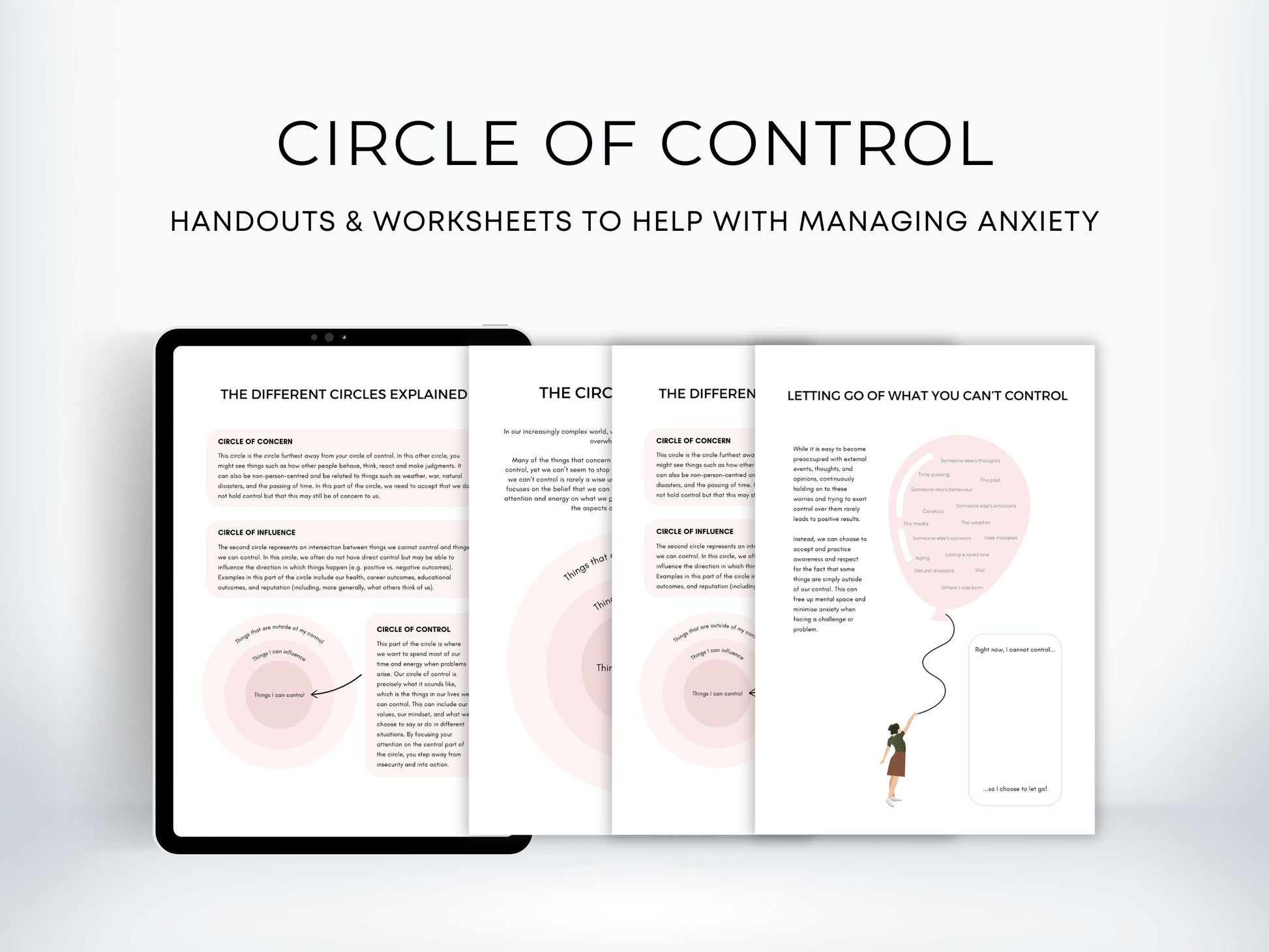 Circle of Control Worksheets
