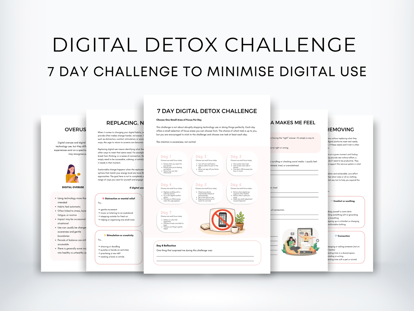 Digital Detox Challenge Worksheets