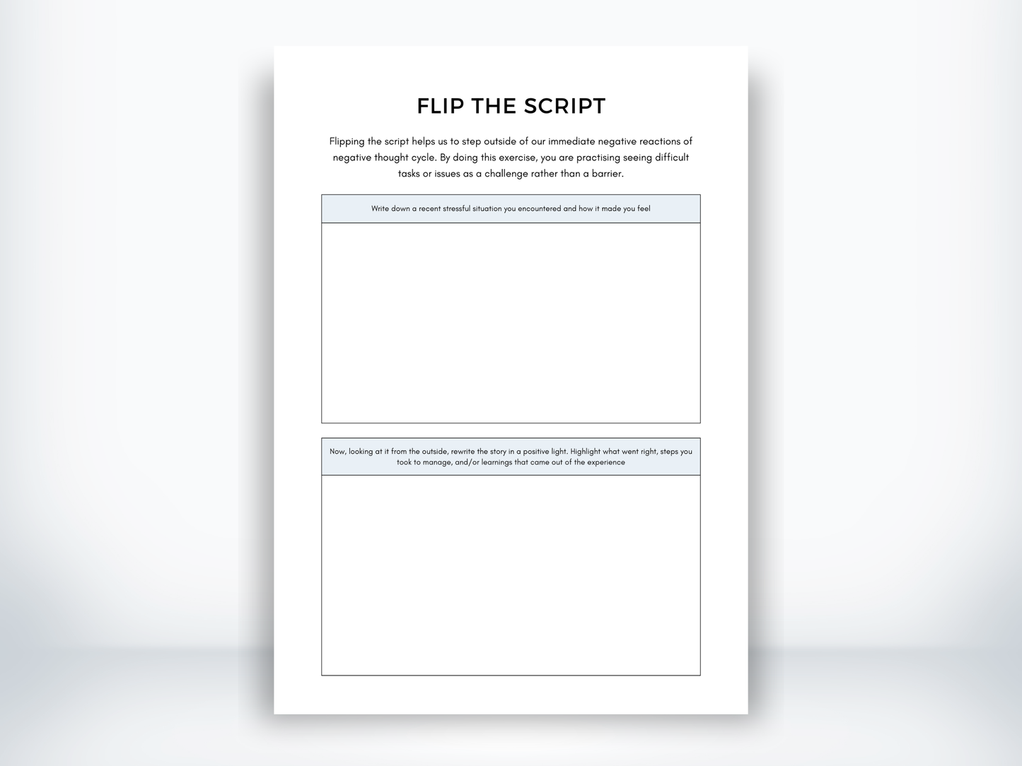 Flip The Script Worksheet PDF