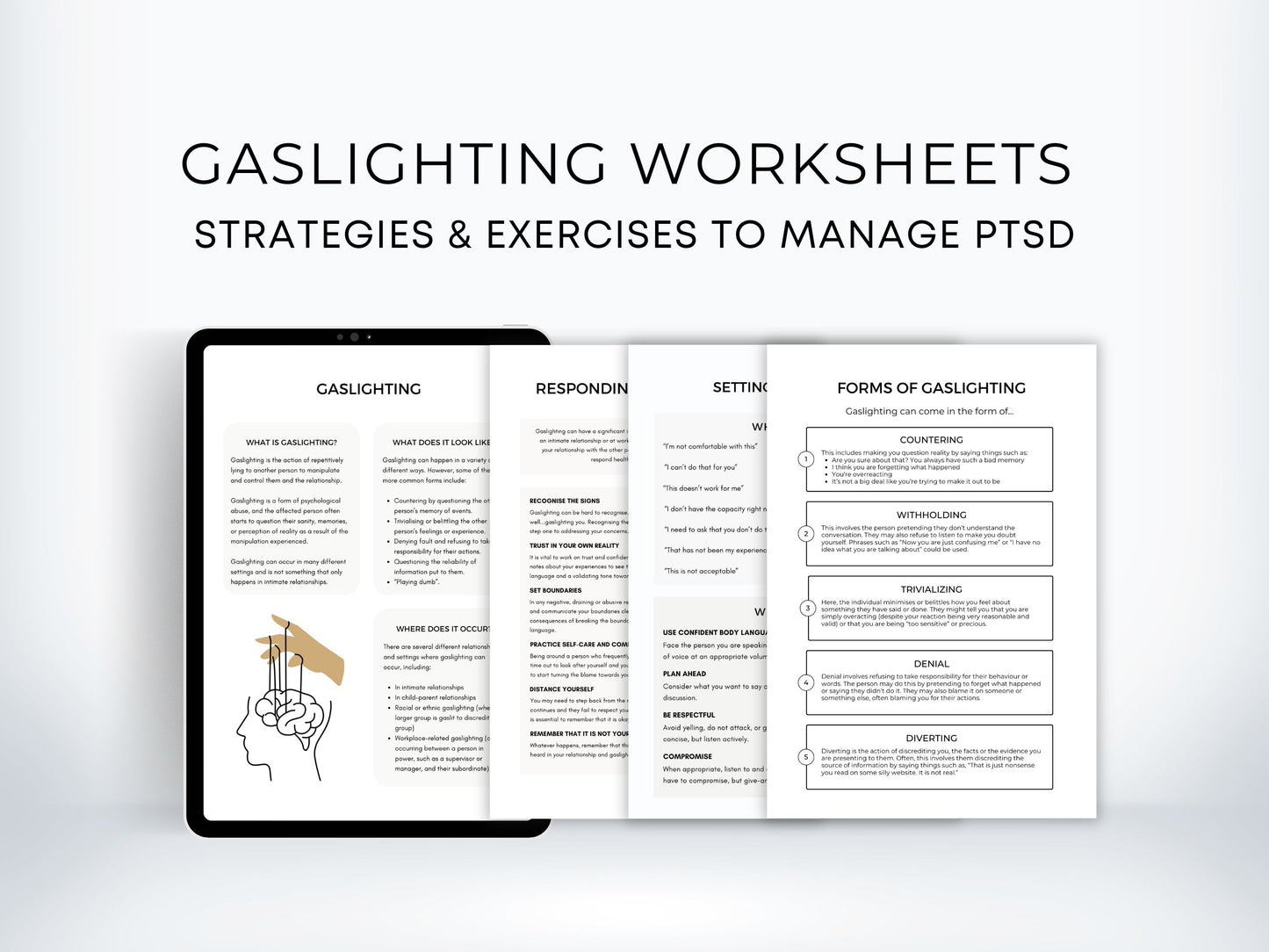 Gaslighting Therapy Education Worksheets