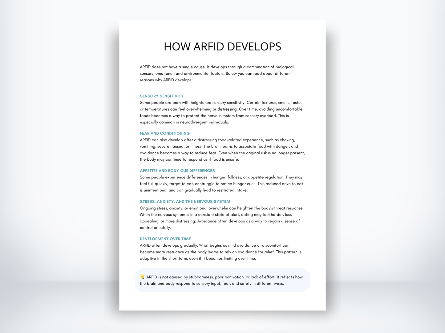 How Does ARFID Develop PDF