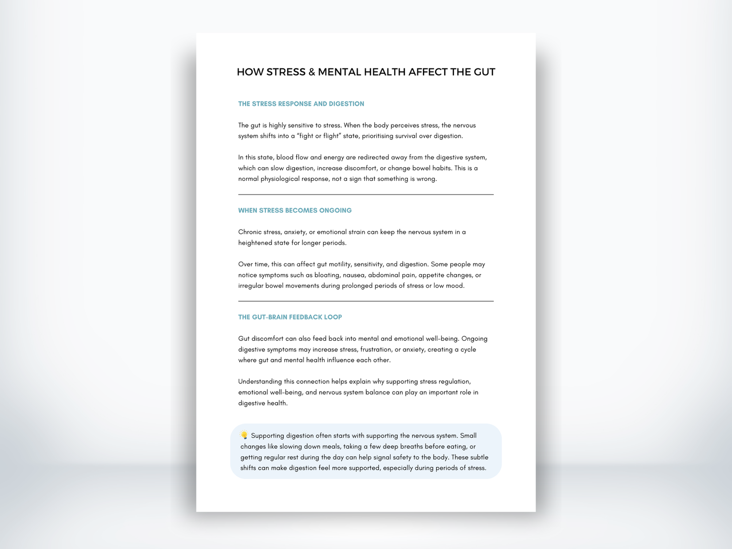 How Does Stress and Mental Health Affect The Gut Health PDF