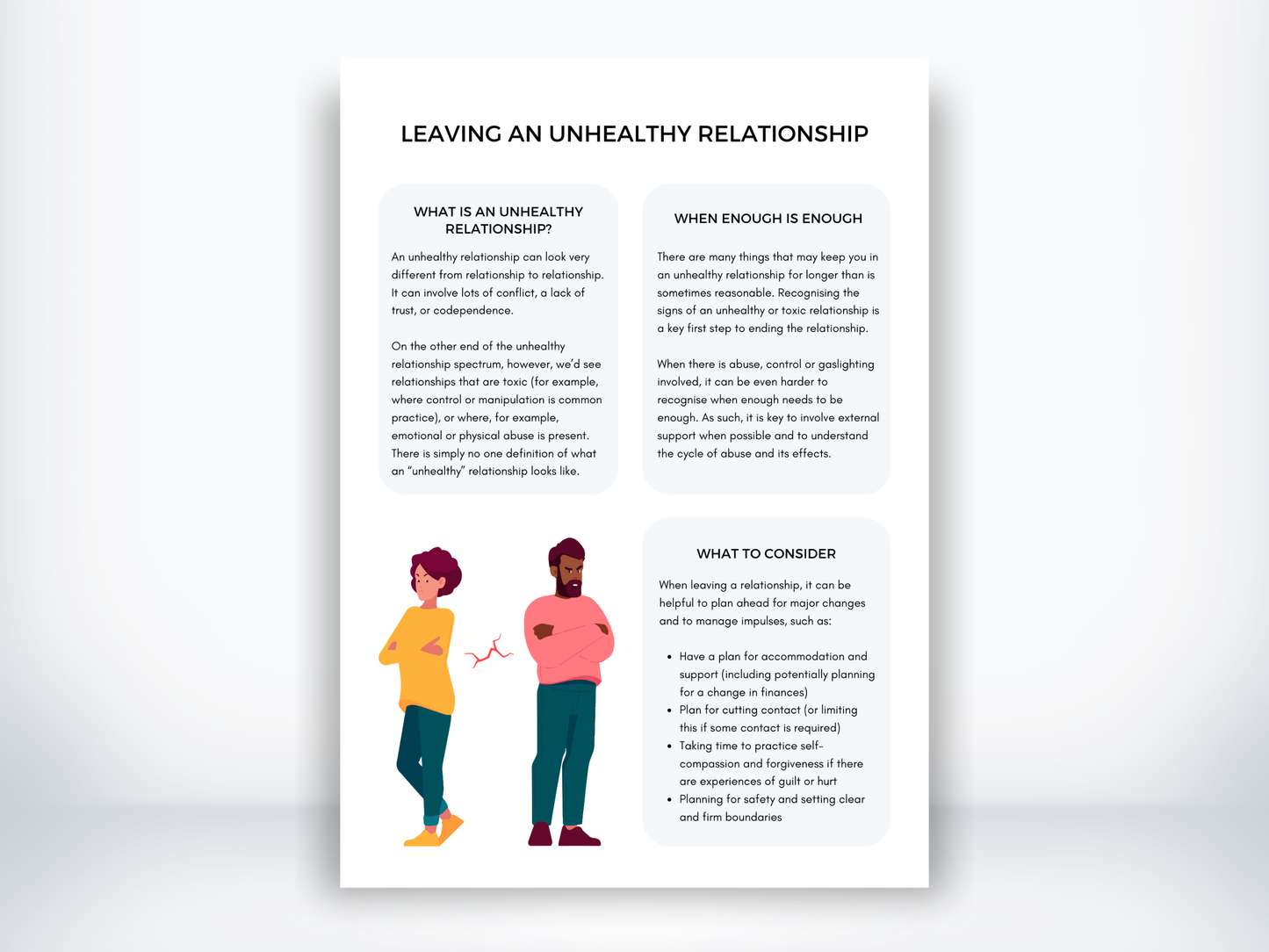 Leaving An Unhealthy Relationship Handout PDF