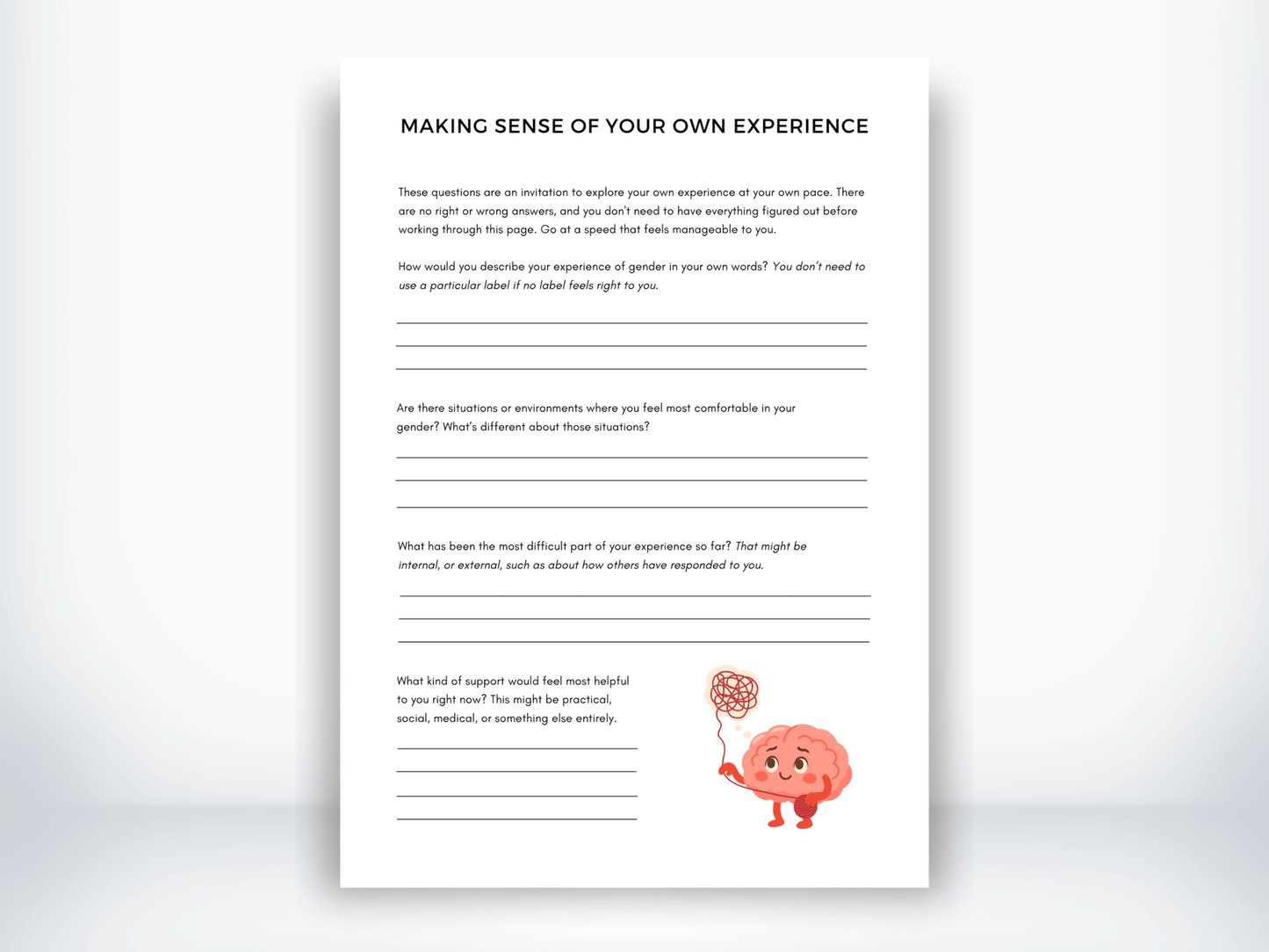 Making Sense of Your Own Experience with Gender Dysphoria PDF - My Thriving Mind