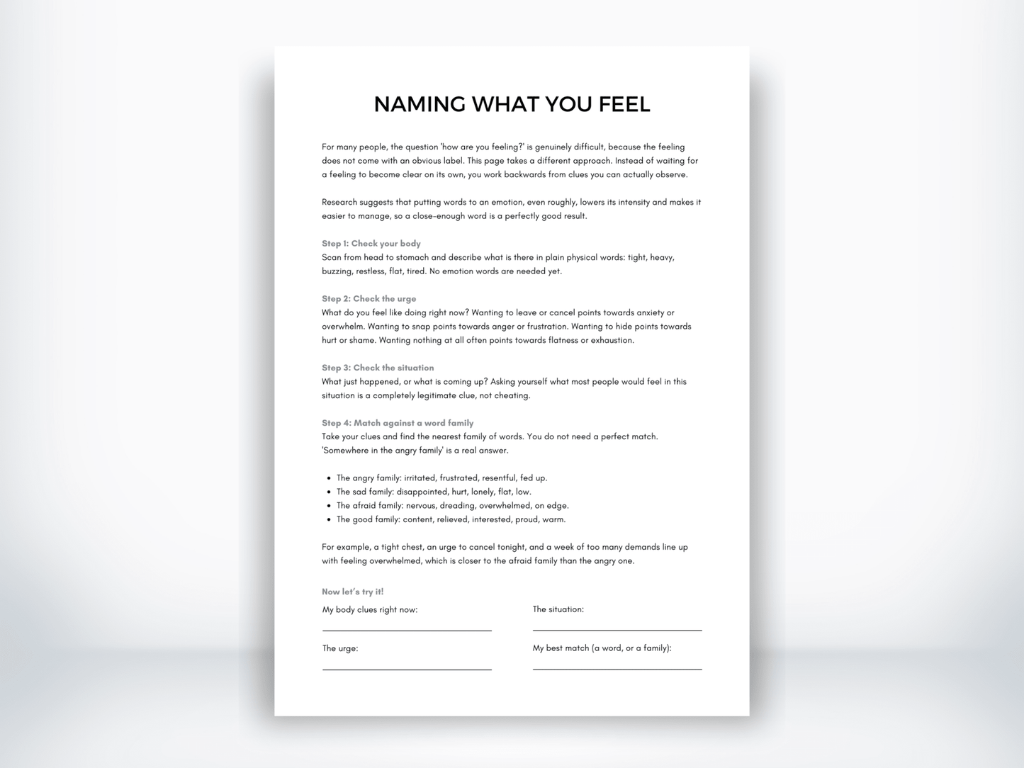 Naming What You Feel PDF - My Thriving Mind