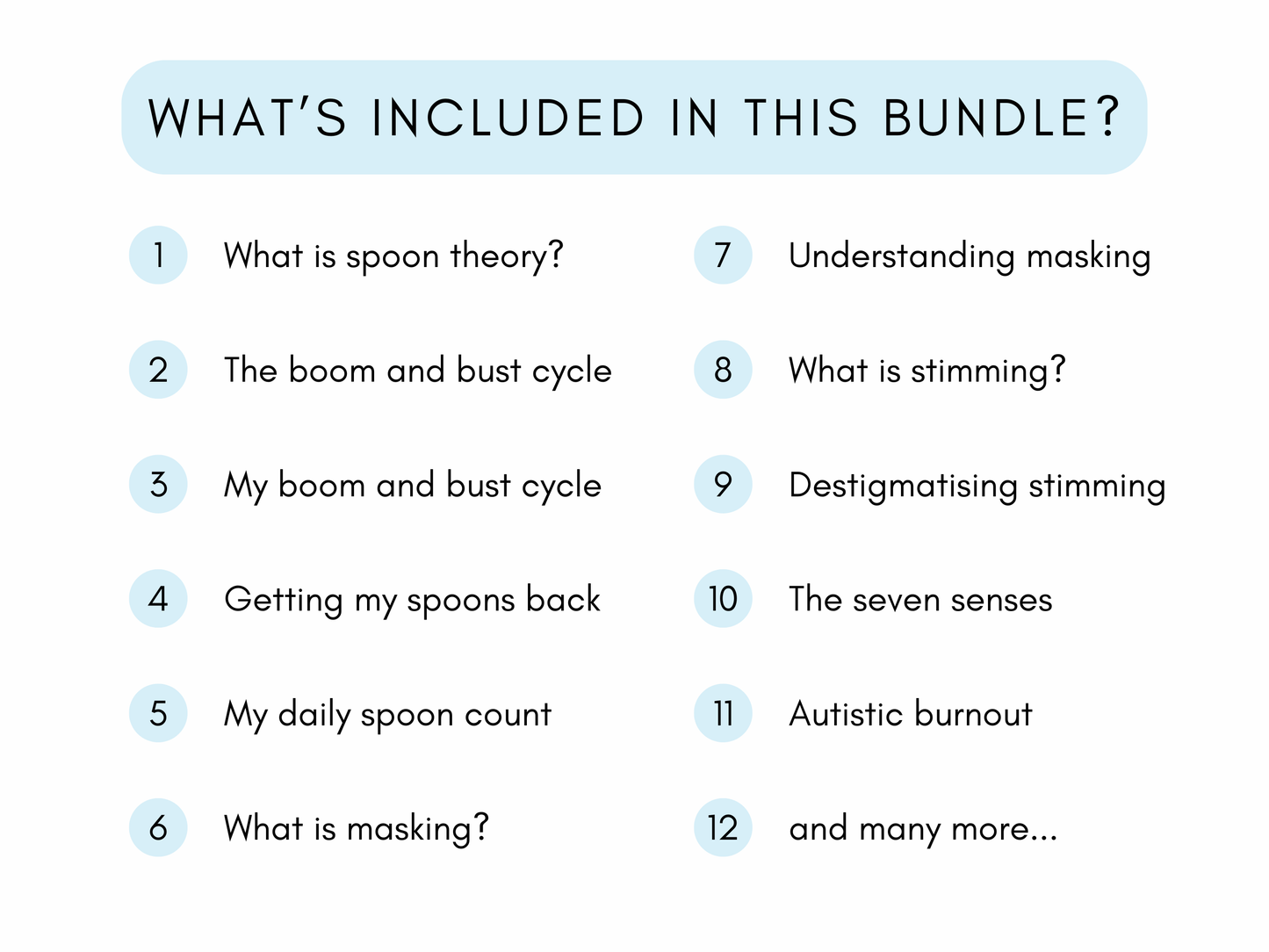 Neurodiversity & Spoon Theory Therapy Worksheets