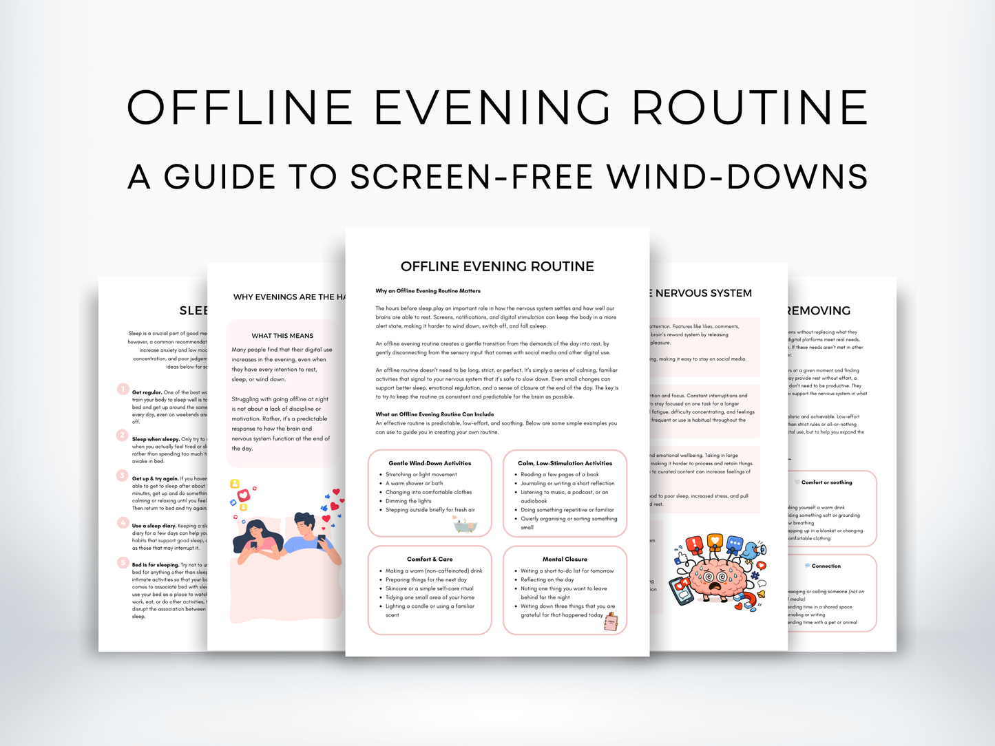 Offline Evening Routine & Digital Wellbeing Worksheets