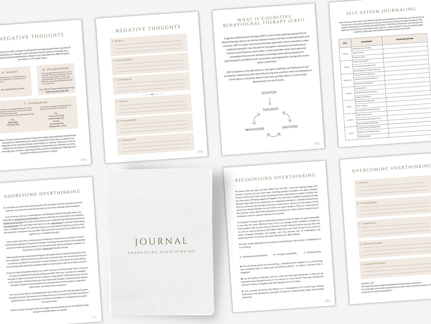 Overthinking Journal for Anxiety PDF
