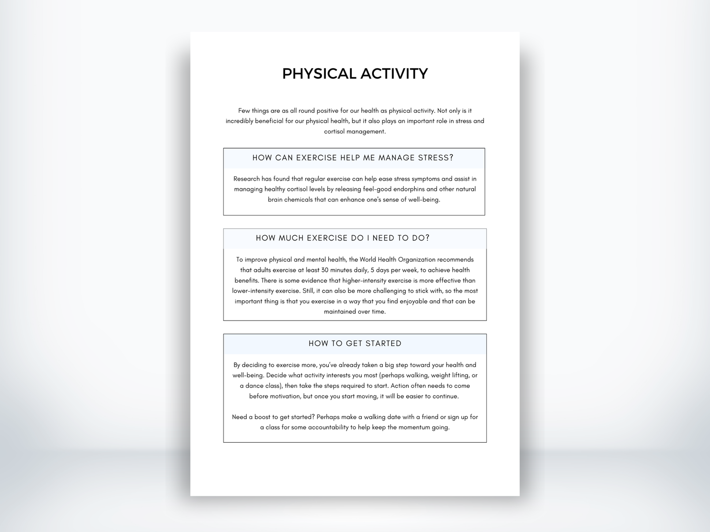 Physical Activity for Cortisol Management PDF
