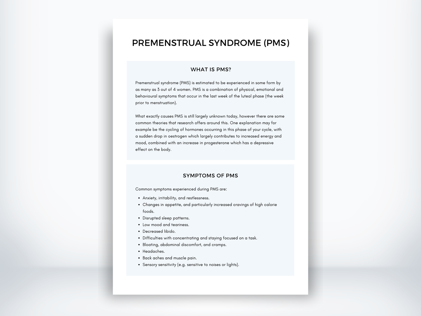 Premenstrual Syndrome (PMS) PDF