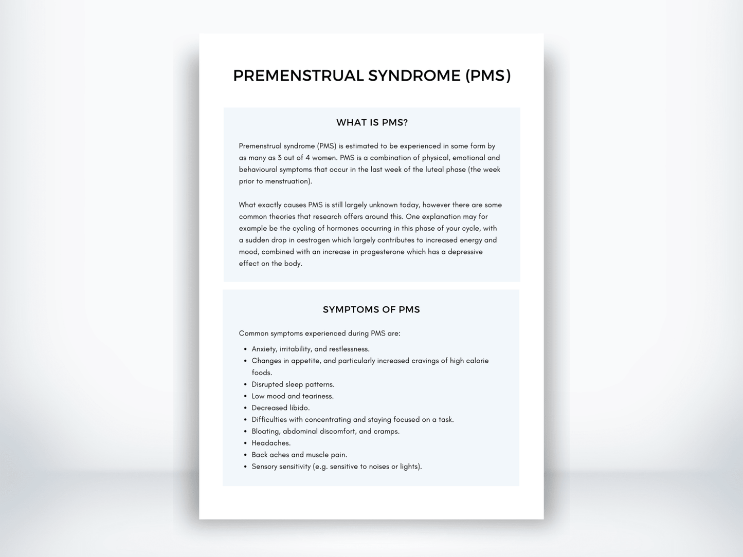 Premenstrual Syndrome (PMS) PDF - My Thriving Mind