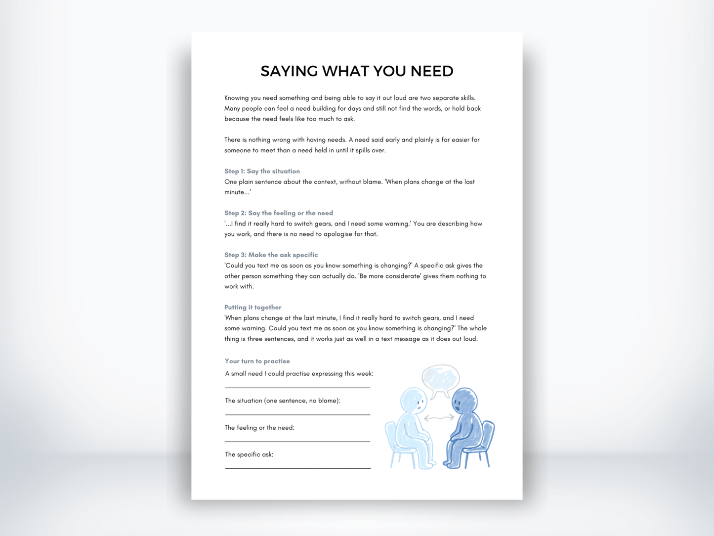 Saying What You Need PDF - My Thriving Mind