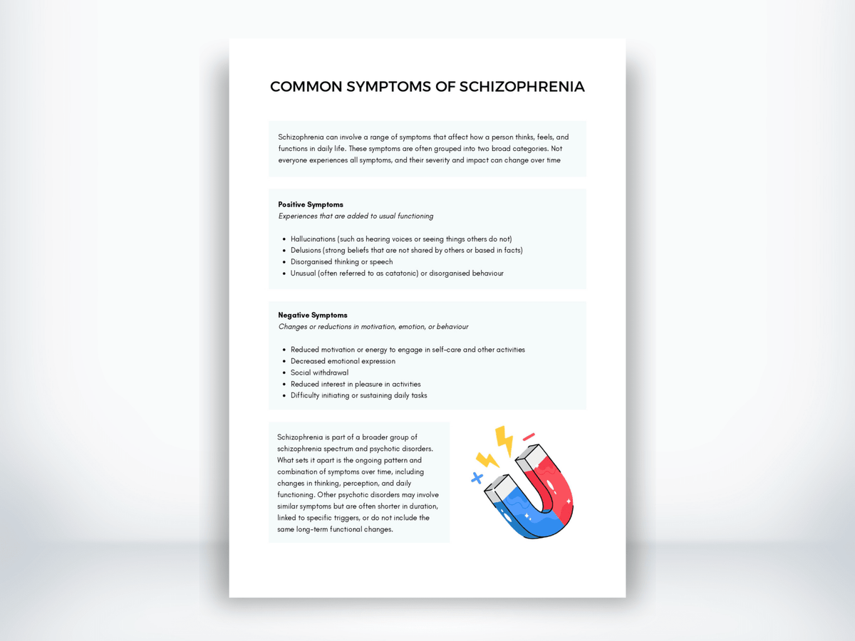 Schizophrenia Symptoms PDF - My Thriving Mind