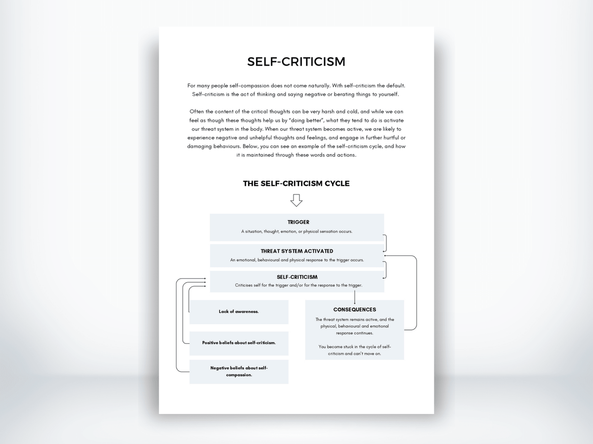 Self-Criticism Handout PDF - My Thriving Mind