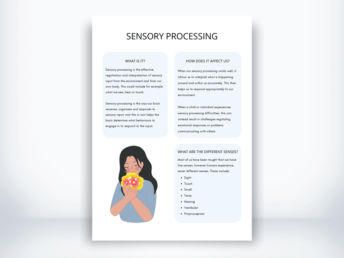 Sensory Processing Handout PDF - My Thriving Mind