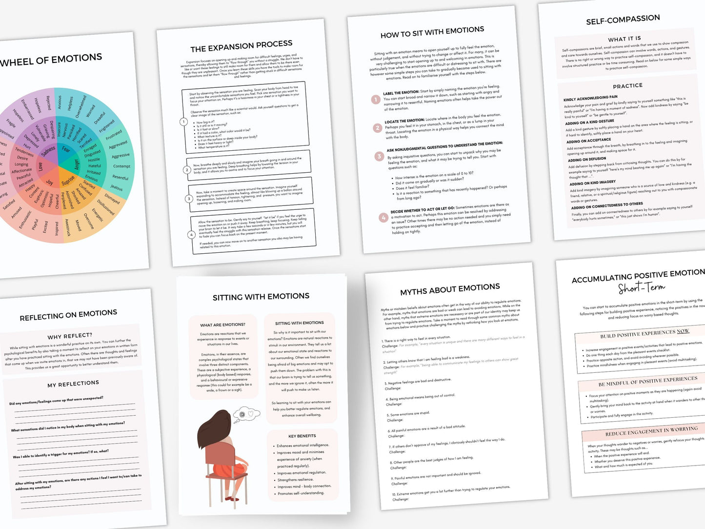 Sitting with Emotions Worksheets PDF