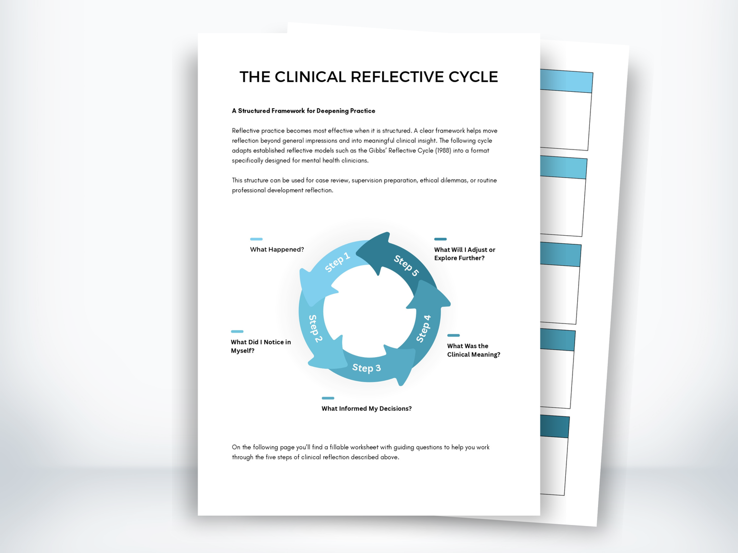 The Clinical Reflective Cycle for Mental Health Clinicians PDF