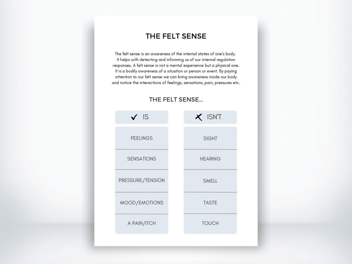 The Felt Sense Handout PDF - My Thriving Mind