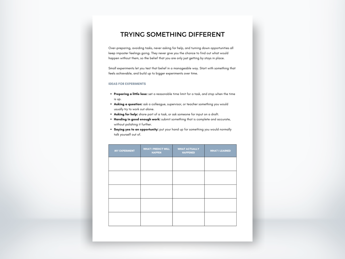 Trying Something Different PDF