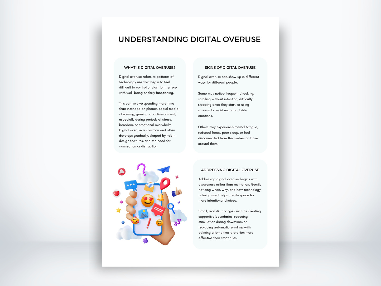 Understanding Digital Overuse Handout PDF