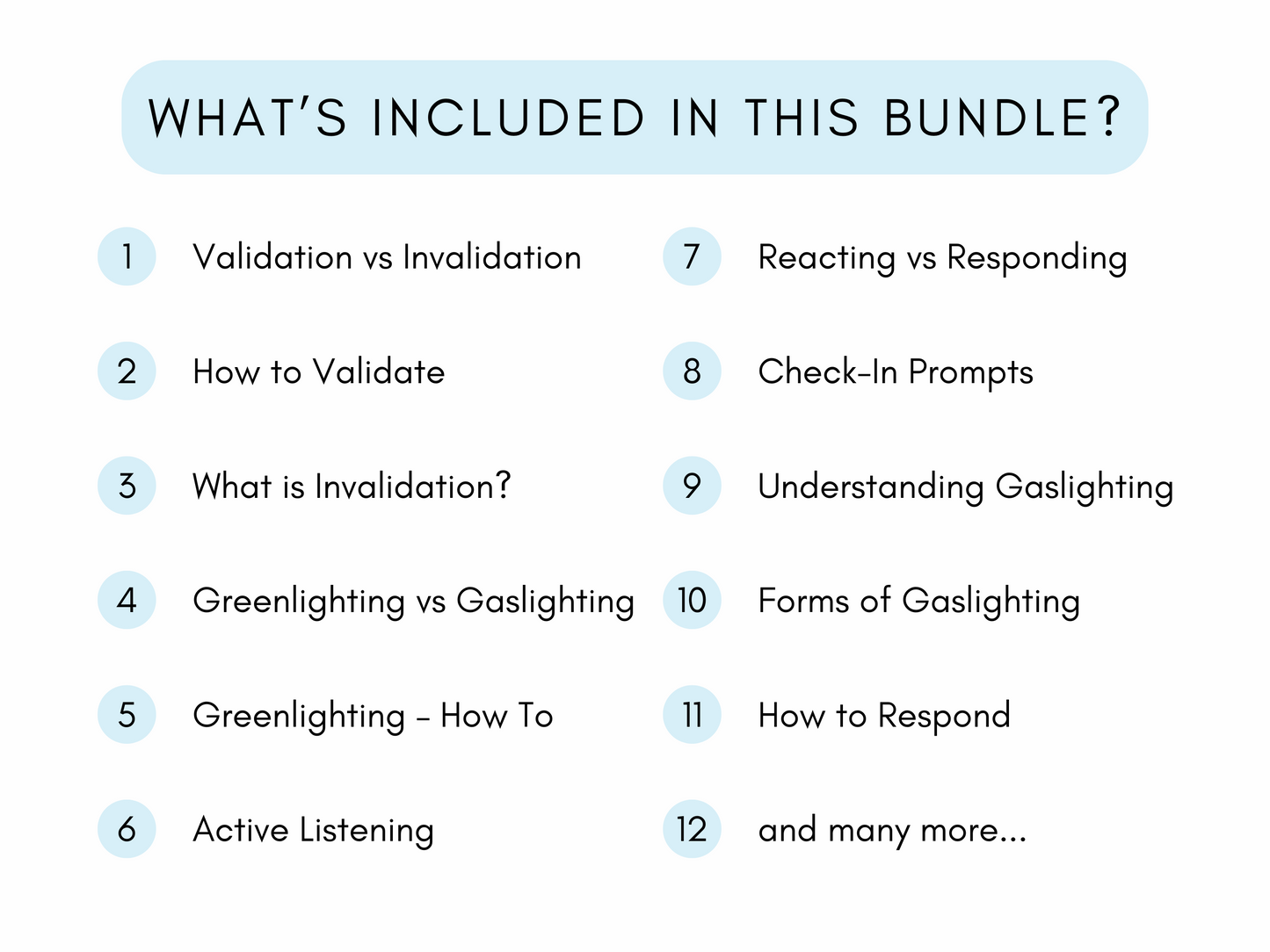 Validation vs Invalidation Worksheets