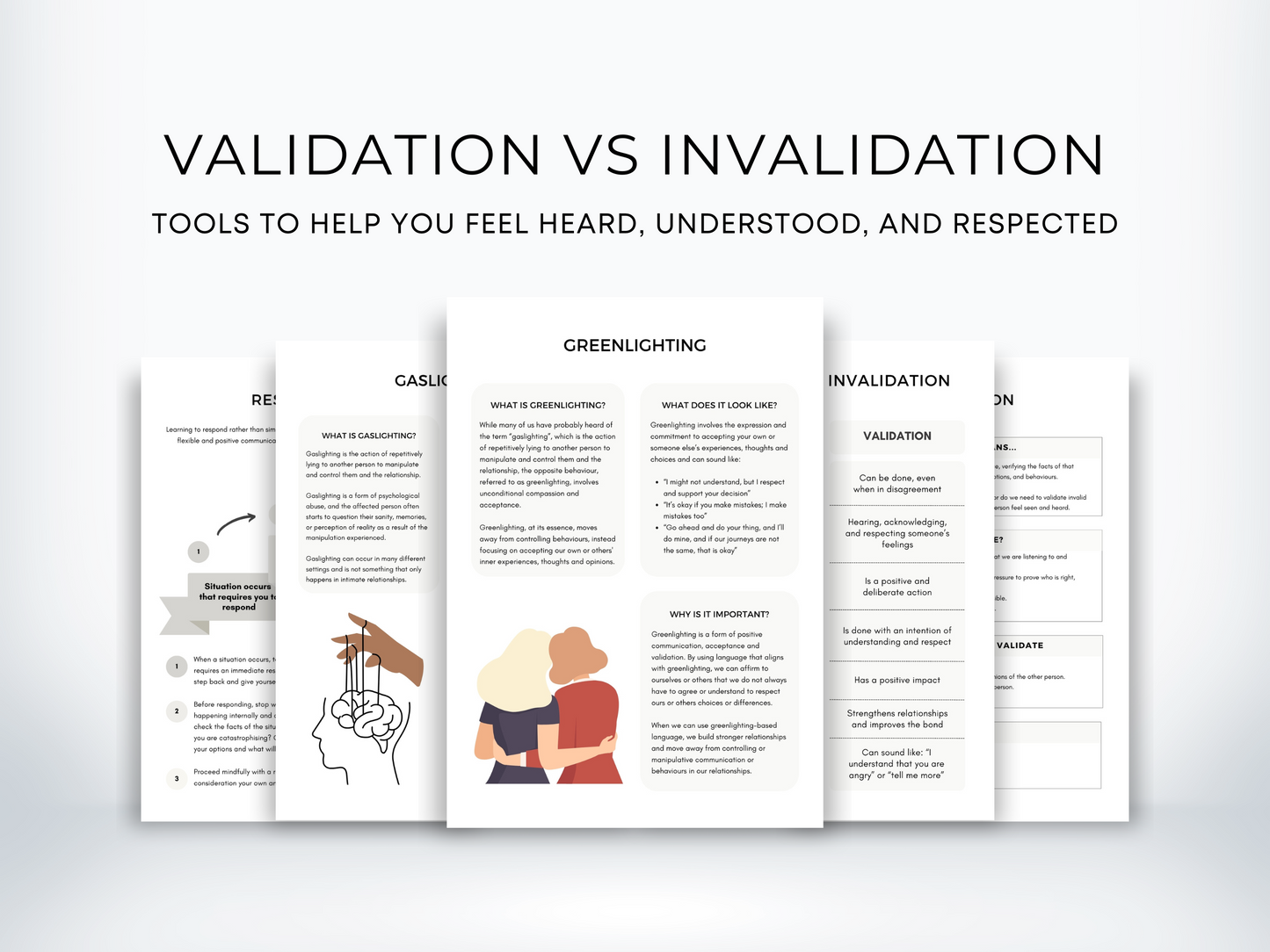 Validation vs Invalidation Worksheets