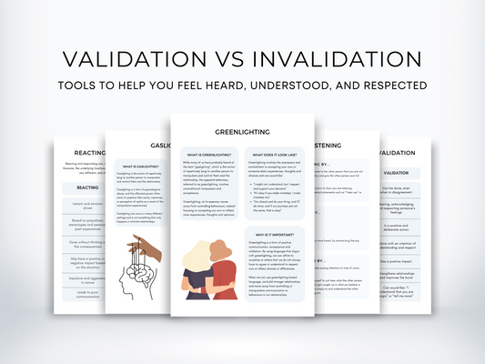 Validation vs Invalidation Worksheets