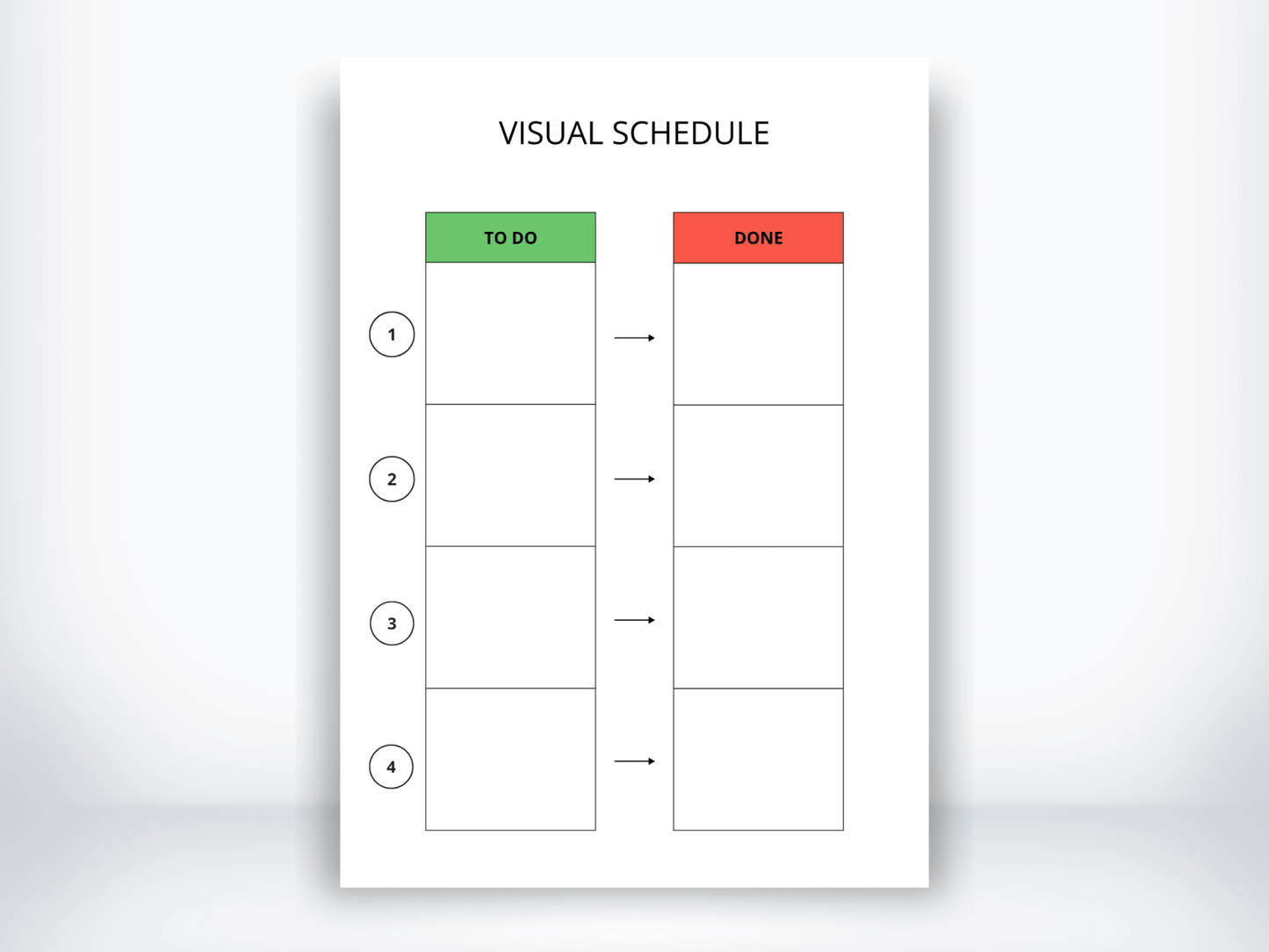 Visual Schedule Template PDF - My Thriving Mind