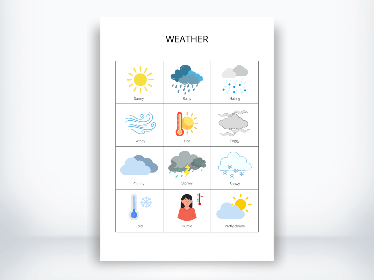 Weather Visual Cards PDF - My Thriving Mind