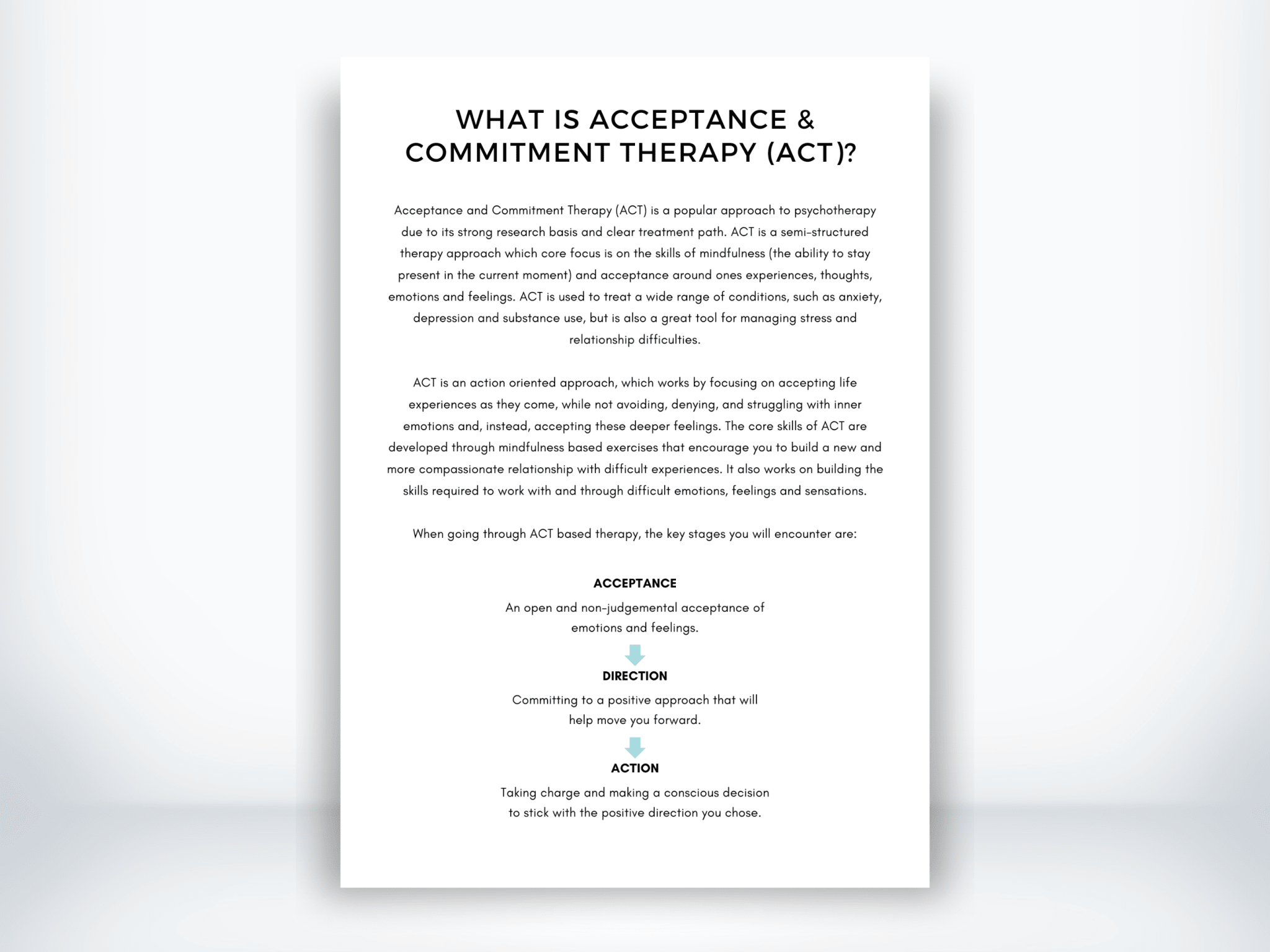 Acceptance and commitment: Therapy insights.