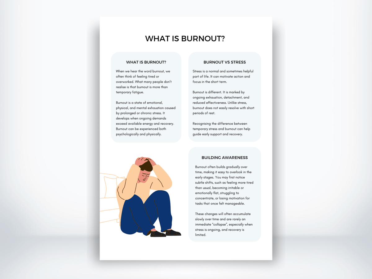 What Is Burnout Handout PDF - My Thriving Mind
