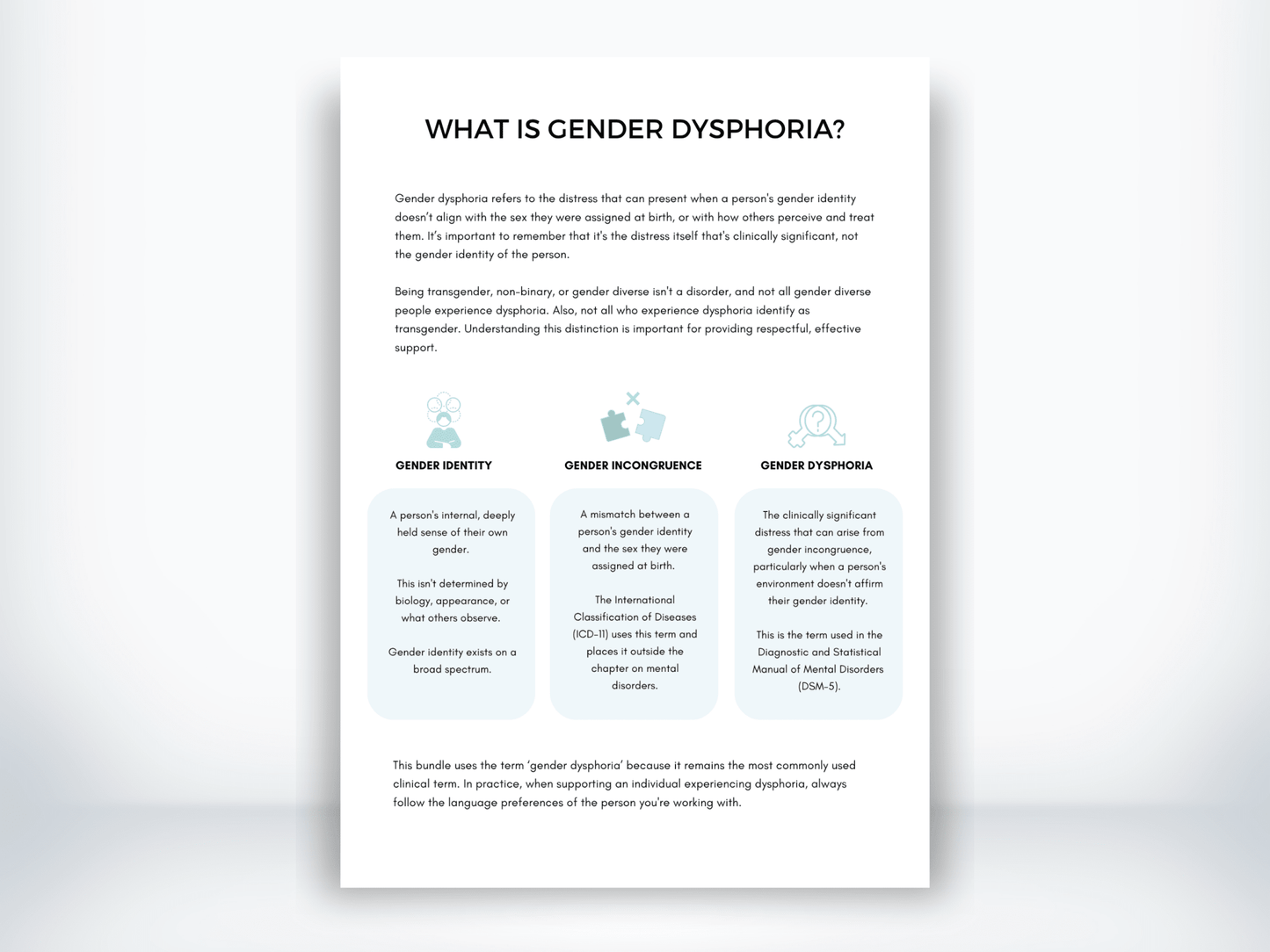 What Is Gender Dysphoria PDF - My Thriving Mind