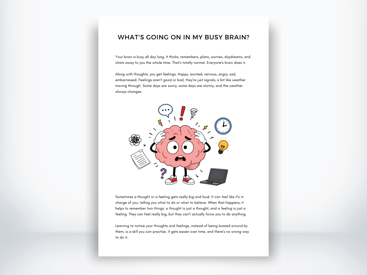 What's Going On In My Busy Brain PDF - My Thriving Mind