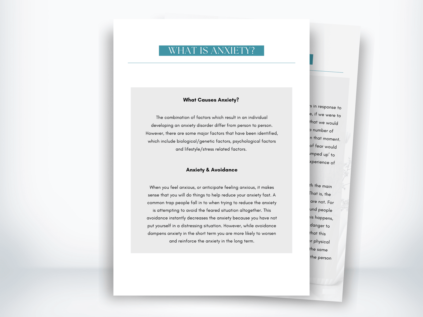 What is Anxiety Handout PDF - My Thriving Mind