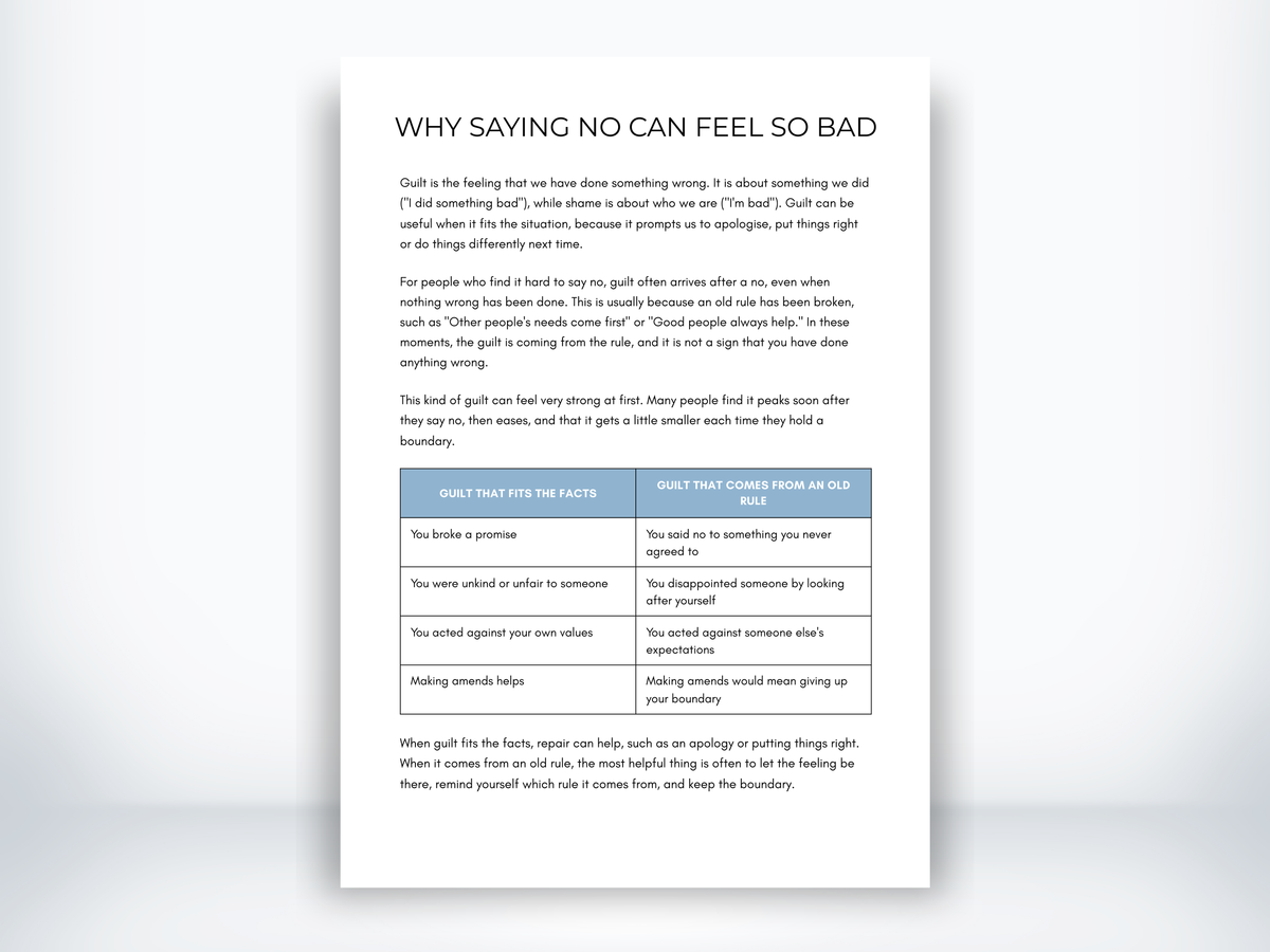 Why Saying No Can Feel So Bad PDF