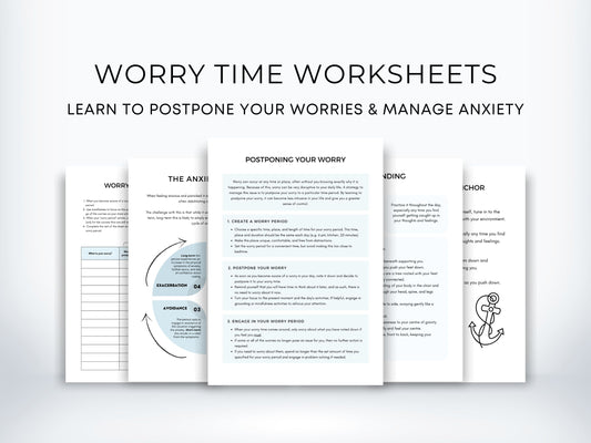 Worry Time Worksheets Bundle
