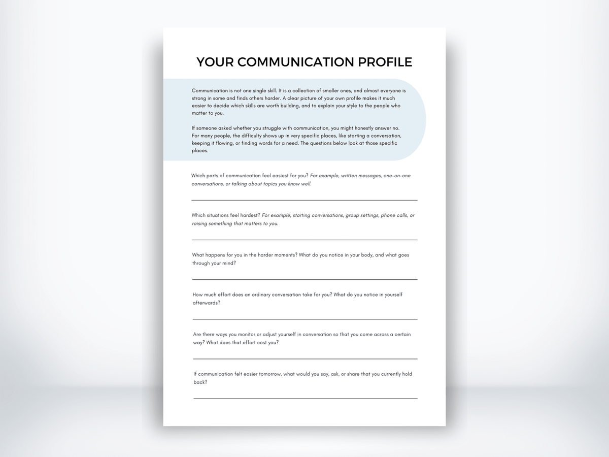 Your Communication Profile PDF - My Thriving Mind