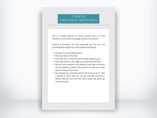 1-Minute Grounding Meditation PDF Script