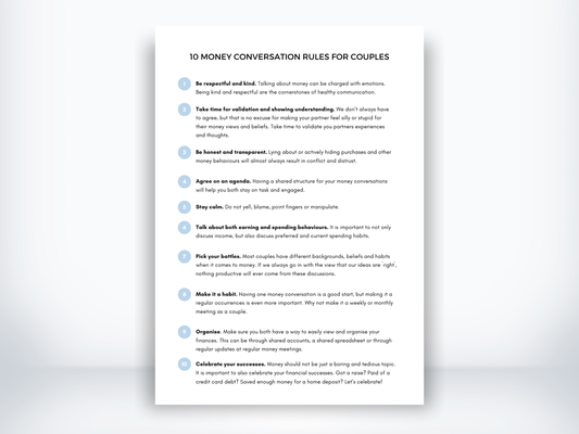 10 Money Conversation Rules For Couples PDF